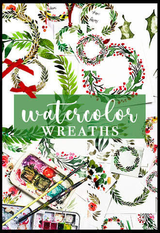 watercolor wreaths