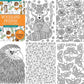 woodland creatures portable coloring book
