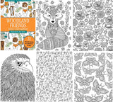 woodland creatures portable coloring book