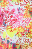 yellow & pink flowers messy scarf- 10 available