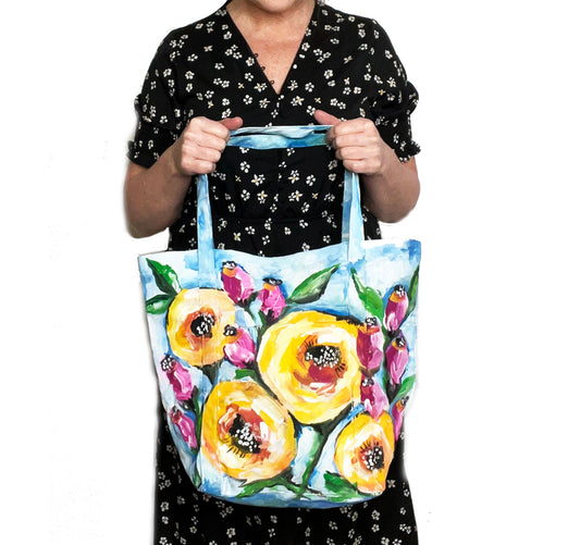 flower tote bag